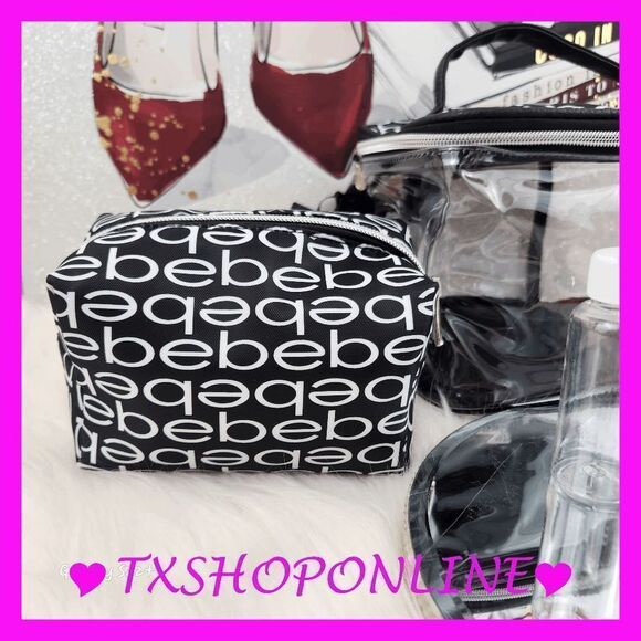 ❣️❣️3 pc Bebe Nested Train Case Makeup Travel✈️✈️ Bag Set NEW - Picture 5 of 6